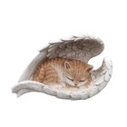 Angel Cat Garden Statue Orange Tabby Sleeping Pet Memorial Bereavement Gift