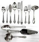 Set 1847 Rogers Bros  Silverplate Flatware Set Remembrance 79pcs Service For 12