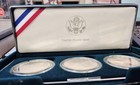 1994 U s  Veterans 3-coin Proof Set Box Ogp   Coa   3 Silver Dollars 