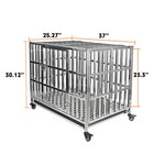 37    Stackable Heavy Duty Dog Kennel Pet Stainless Steel Crate Cage