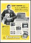 1941 Sealyham Terrier   Gary Cooper Photo Emerson Radio Phonograph Recorder Ad