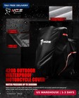 Mzs Motorcycle Cover Waterproof Outdoor Storage  420d All Season Weather Touring