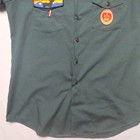 Vintage Boy Scouts Of America Venturing Bsa Shirt Mens Green Embroidered Large
