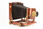 Thornton Pickard College 9x12cm Folding Field Camera With Brass Lens Antique V27