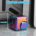 Fidget Spinner Cube Edc Toy Metallic Cube Stress Anxiety Relief For Adult