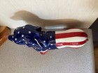 New Blue Sky Clayworks Heather Goldminc Patriotic Usa Dachshund Ween Dog Usa