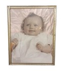 Vintage Ornate Photo Picture Frame  8x10 Gold Metal Easel Hollywood Regency