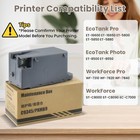 2 Pack C9345 Ink Maintenance Box Tank Replacement Epson Et-8550 Et-5800