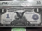 1899  1 Silver Certificate Blue Seal Fr 233 Pmg Vf35 Black Eagle