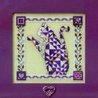 Mill Hill Jim Shore  Quilted Cats Counted Cross Stitch Kit   Petunia