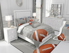  Football Bedding Set Twin Size Kids Rugby Twin  no Comforter  Multi 04