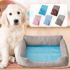 Self Cooling Pet Mat For Dogs Cats Washable Summer Blanket Bed Crate Pad