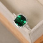 2 70 Ct Natural Emerald Diamond Engagement Ring 14k Solid White Gold Size 7