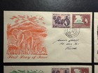 Kenya 1955 Four Fdcs  Sg 174   176   Elephants - Orange  Green  Black   Purple