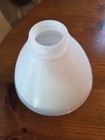 Vintage Mcm Milk Glass 5 3 4  X 8  Waffle Design Light Globe Lamp Shade