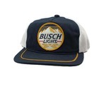 Busch Light Embroidered Twill Patch Flat Bill Cap Washed Cotton Twill Hat
