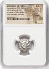 Ngc Au Lysimachus 5 5 Kingdom Of Thrace 305-281 Bc Alexander Great 336 Ar Drachm
