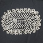 Lot Of 3 11   x7 5    Antique Vintage Handmade Ecru Lace Tatted Doily