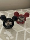 Disney Parks Mickey Mouse Ear Photo Frames Lot Of 2  3  Round  2013   2015 