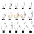 30pcs Inline Single Hooks Replacement Fishing Hooks 8-10 0 Big Eye Carbon Steel