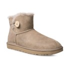 Ugg Mini Bailey Button Ii Caribou Sheepskin Suede Women s Boots Size Us 7 New