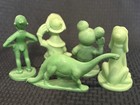 Vintage Rare Walt Disney Productions Hard Wax Five Figures Mickey  Peter Pan Etc