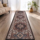 Custom Size Slip Resistant Mahal Red Design Indoor Runner Rug By Feet