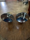 Pair Vintage Universal Brass Carbide Miners Cap Lamps Acetylene