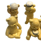 Vintage Lot Of 5 Danbury Mint Teddy Bear Collection Fine Bone China Figurines