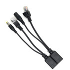 Power Over Ethernet Poe Adaptor Cable Rj45 Injector Splitter Black