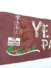 1940 s Rare Vintage Yellowstone Park 10  Felt Pennant No Hugging Allowed Bear