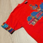 Rare Vintage Oneita Power-t Red Southwestern Cactus Puff Print Tee Usa Large