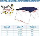 3 Bow Bimini Top Replacement Cover  Zipper Sleeves Boat Awning  without Frame 
