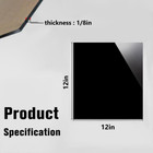 12 In  X 12 In  X 1 8 In  Black Acrylic Cut Plexiglass Durable water Resistant w