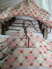 Set Of 4 Beautiful Antique  Designer  Fabric Covered  Wood Hangers  High Quality