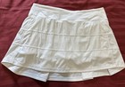 Euc    lululemon Pace Rival Skirt  tall Size 8 Tall White Lined Golf Tennis     