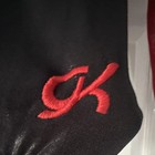 Gk Gymnastics Long Sleeve Leotard Size M Black With Red Rhinestones
