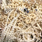 2 Lbs Broken Faux Pearl Costume Jewelry Lot Pearls Repurpose Craft Vintage Lb