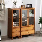 Farmhouse Sideboard Buffet Storage Cabinet Coffee Bar Table W drawers 2 Doors Us