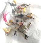 Antique Vintage Fishing Lures Lot 17  From The 40 s   50 s  Some Are Hand Tied 