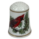 Songbirds Of The World  cardinal  Franklin Porcelain Robin Hill Thimble 1983