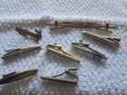 Vintage Tie Clip Bar Lot 8pc Gold Silver Tone Mixed Metal Accessory
