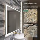 Led Lighted Bath living Room Wall Vanity Mirror With Bluetooth Touch Dimmable