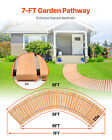 7 Ft L X 17 In W Curved Wooden Garden Pathway Roll Out Garden Walkway