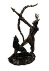 Artemis Greek Goddess Of The Hunt Cold Cast Bronze Statue With Bow Figurine