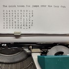 Underwood 315 Typewriter Blue   White  Vintage 1970 s W  Case Good Working Cond 