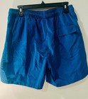 Unbranded Swim Trunks Size L Blue Nylon Quick Dry Beach Shorts