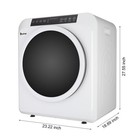Compact Home 3 5cu ft Electric Dryer Machine Stainless Steel Drum Clothing New
