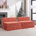 Orange Folding Sofa   Futon Sleeper Chair  Convertible Chair Floor Couch   Sleep