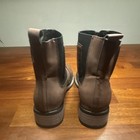 Men s Brown Python Snakeskin Embossed Square Toe Western Chelsea Boots Size 48